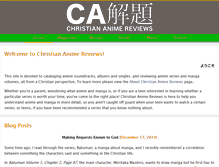 Tablet Screenshot of christiananimereviews.com